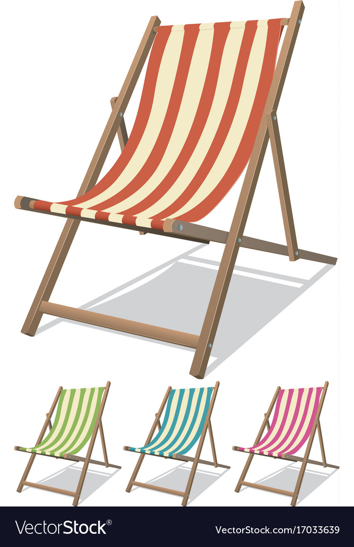 Beach Chair Set Royalty Free Vector Image Vectorstock Beach Chair Set Royalty Free Vector