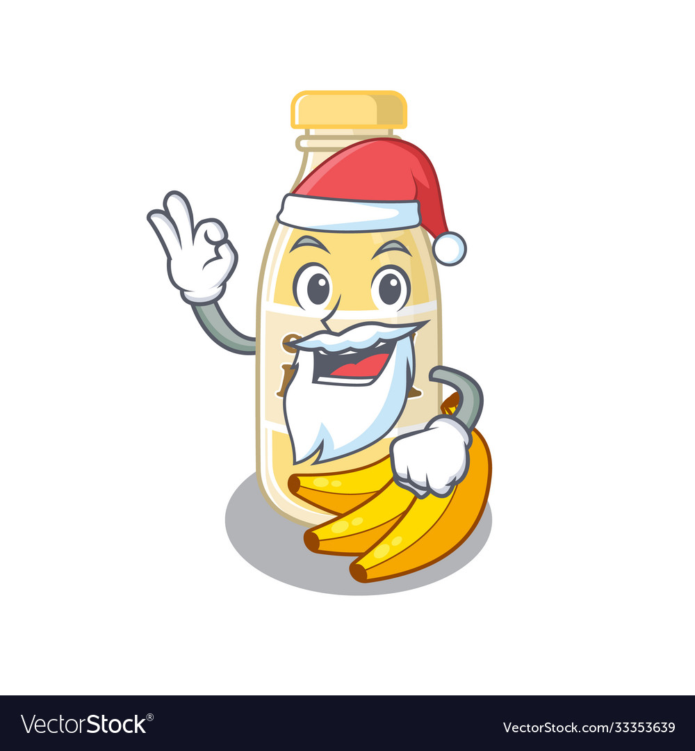 Cashew Milch in Santa Cartoon Charakter Stil