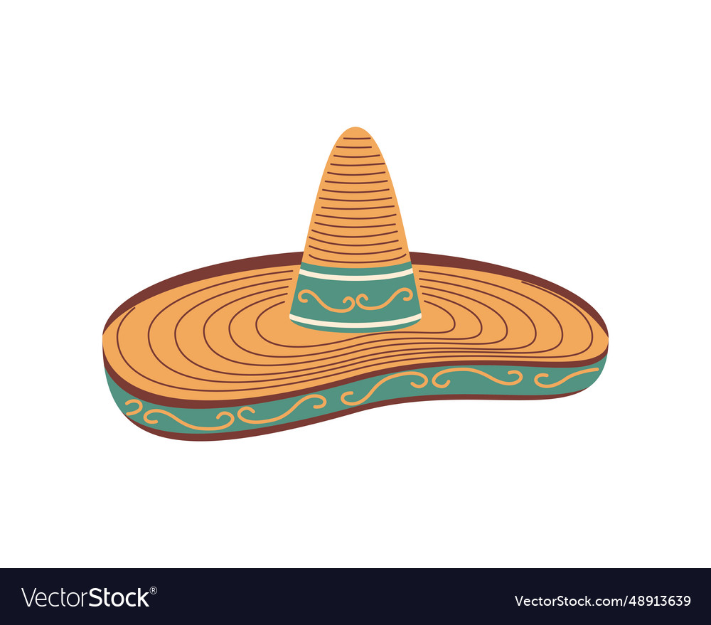 Revolucion mexican traditional hat Royalty Free Vector Image