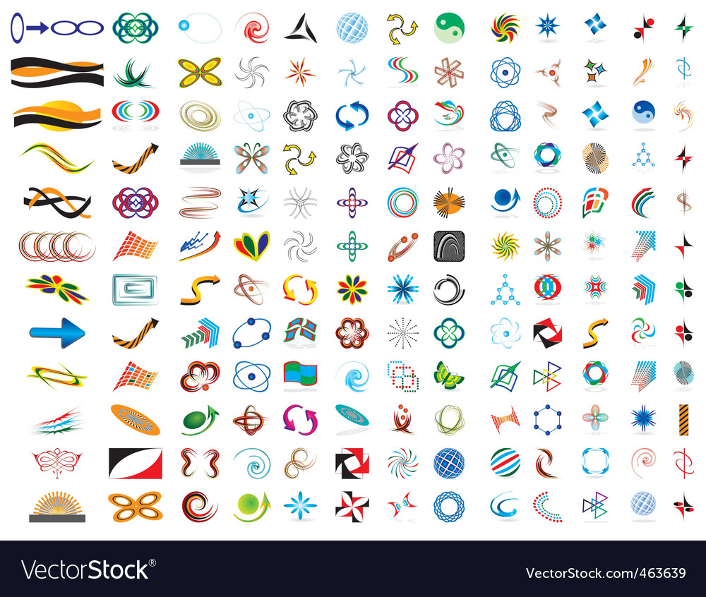 Set of symbols Royalty Free Vector Image - VectorStock