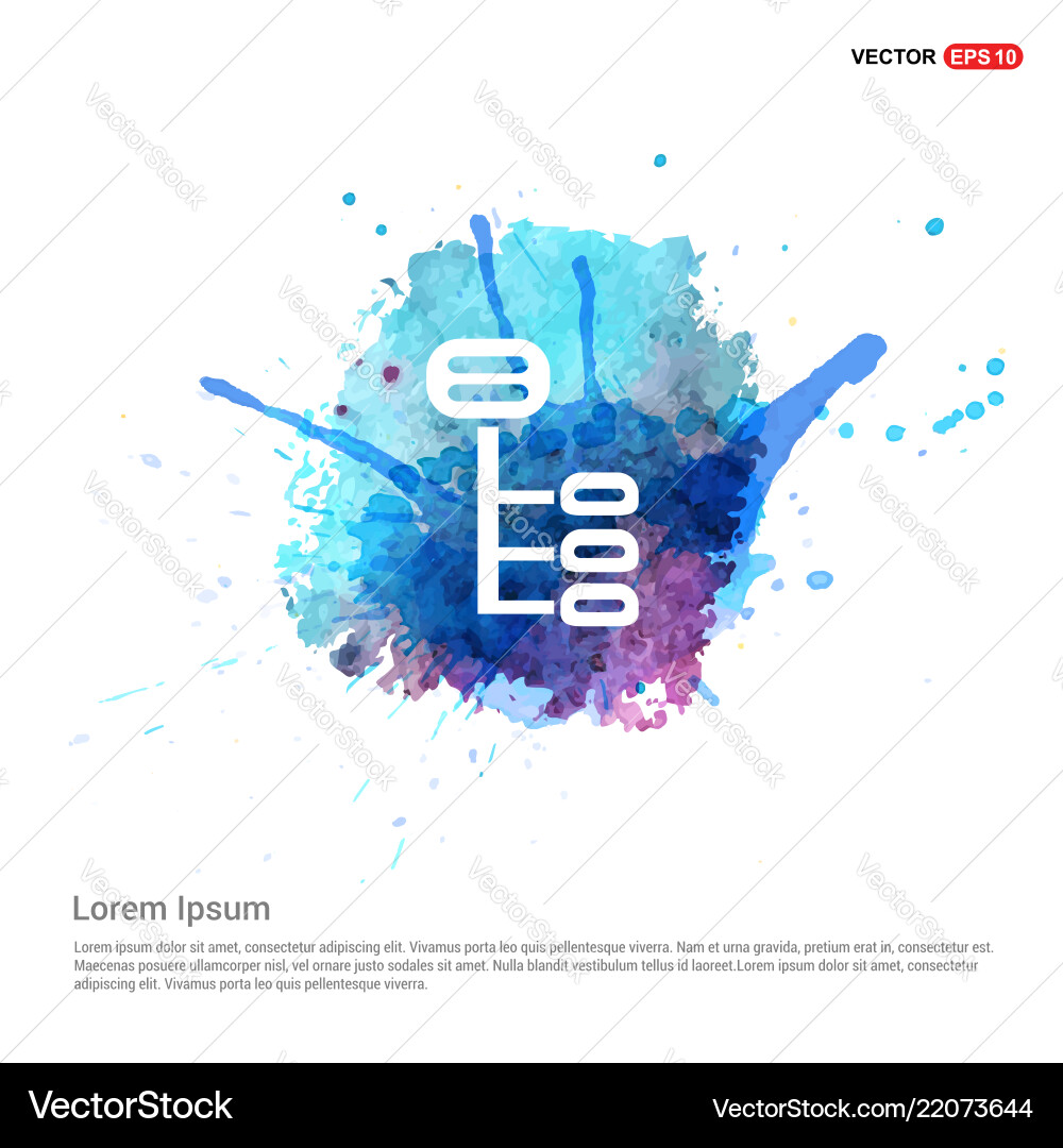 Computer network icon - watercolor background Vector Image