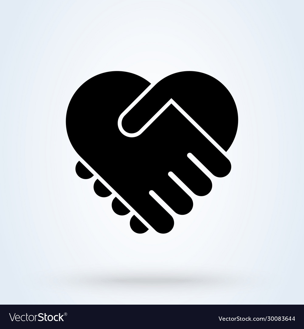 red heart , Computer Icons Heart Handshake Symbol, shake hands