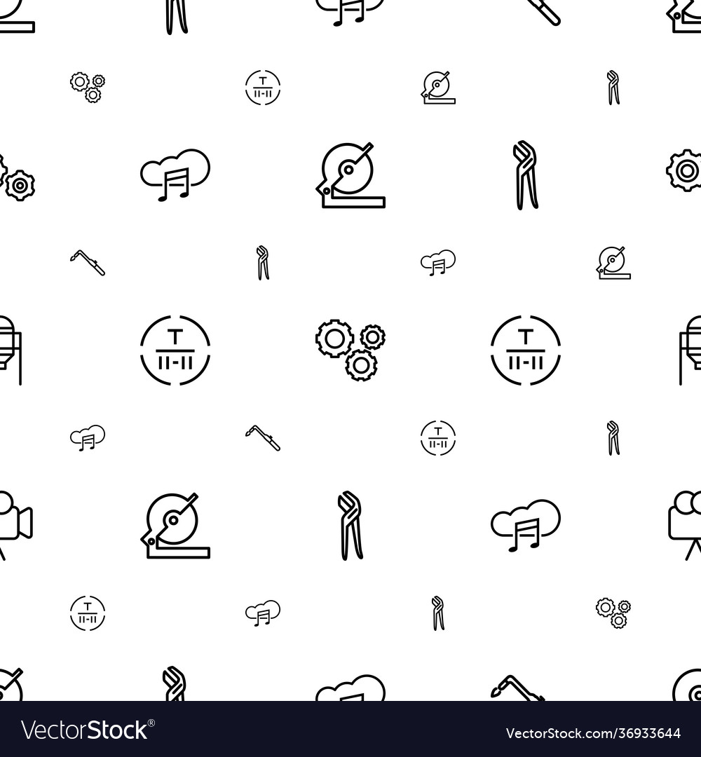 Industry icons pattern seamless white background