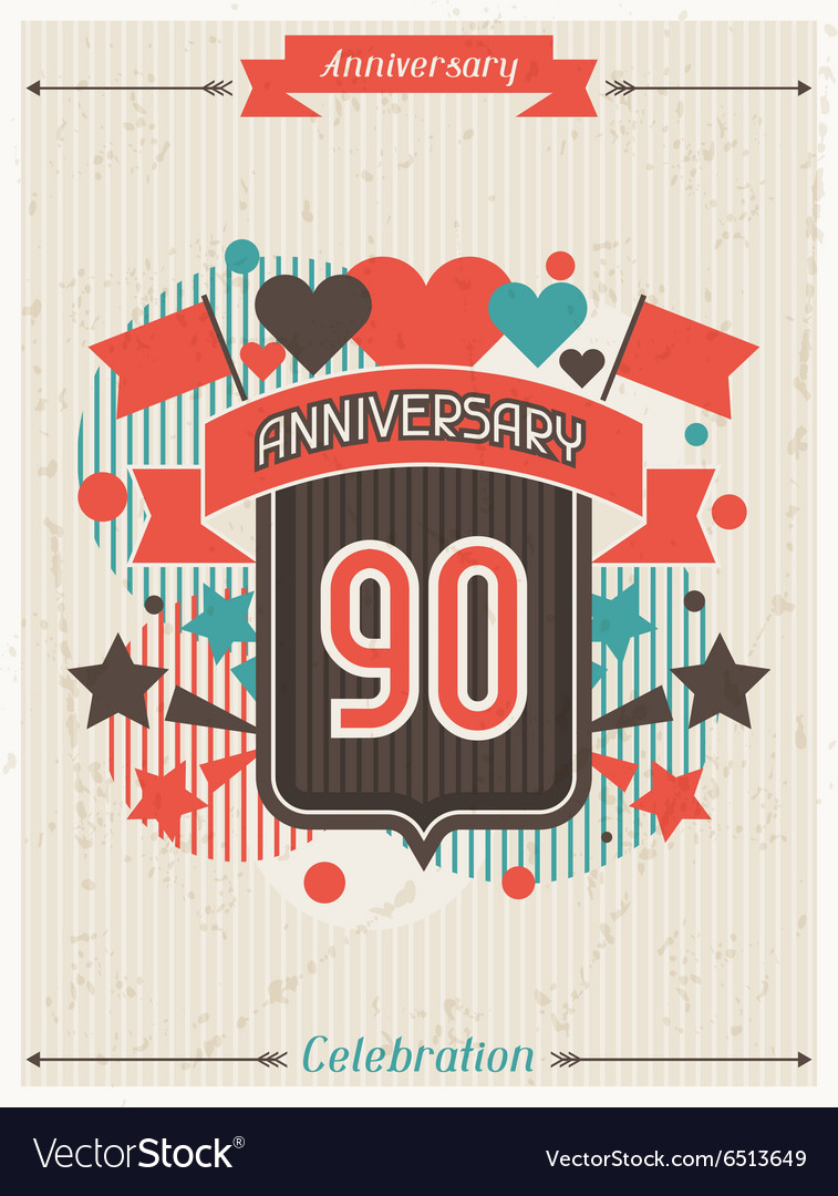 Anniversary abstract background with ribbon