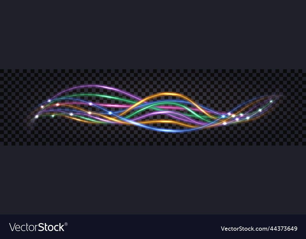 Electric wave swirl glowing light effect