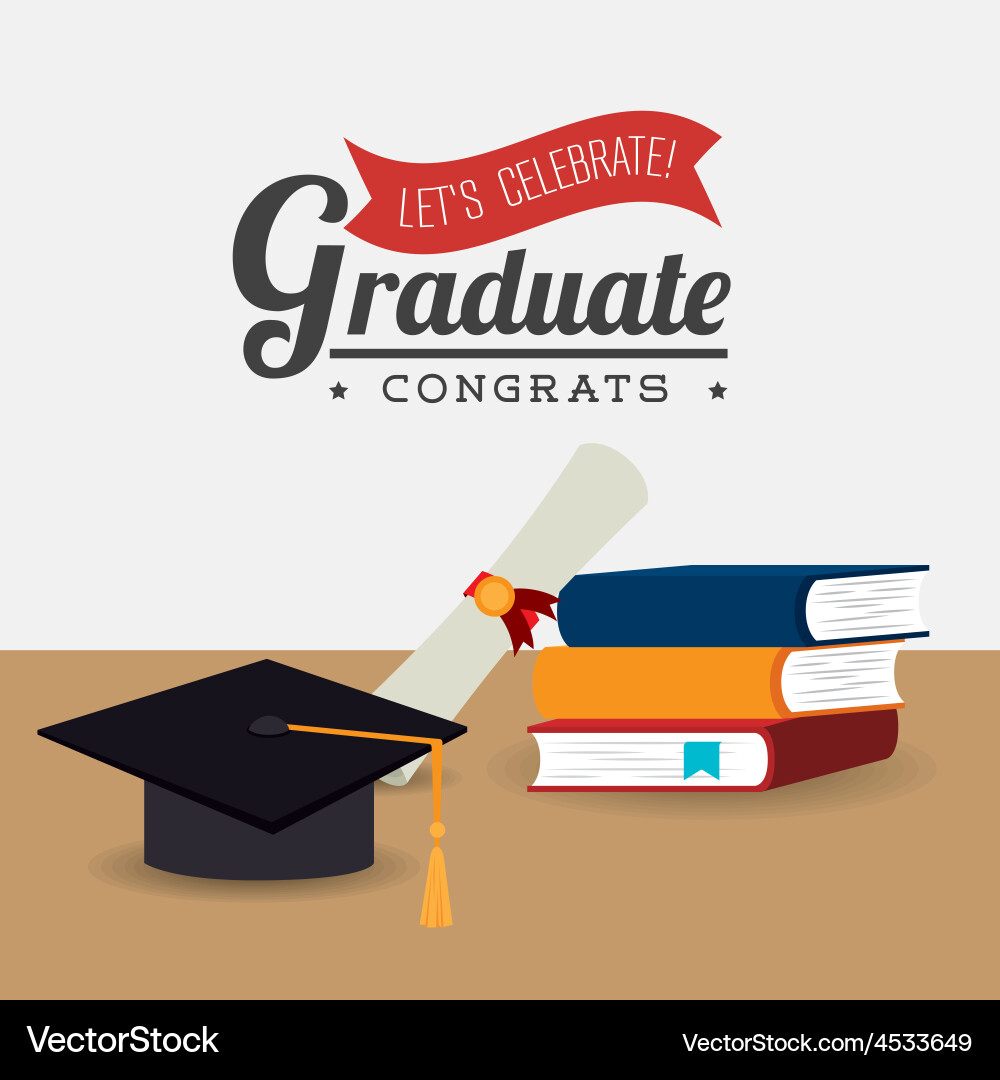 Graduation design Royalty Free Vector Image - VectorStock