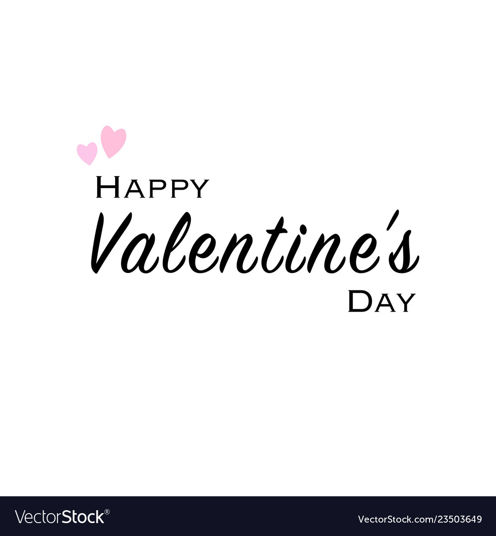 Happy valentines day greeting card with black Vector Image