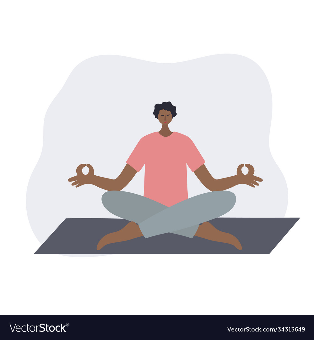 Meditating Yoga Pose People Royalty Free Vector Image