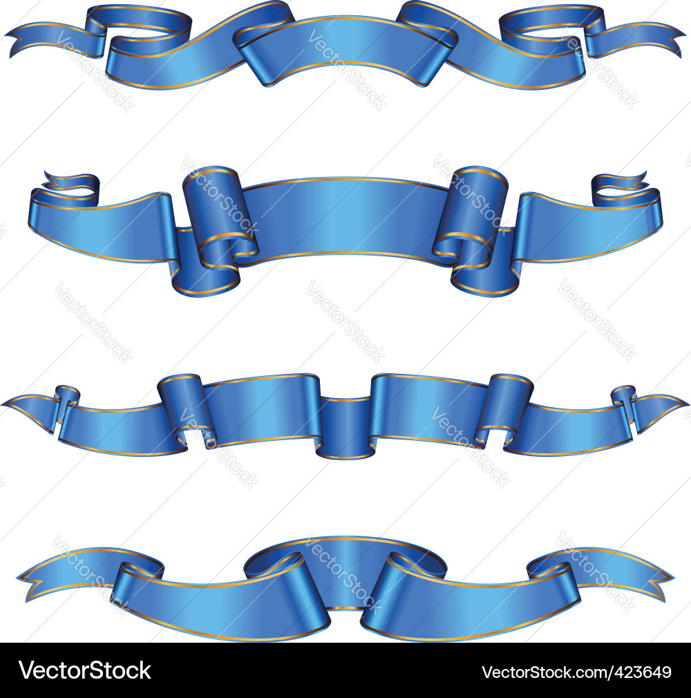 Ribbon collection Royalty Free Vector Image - VectorStock