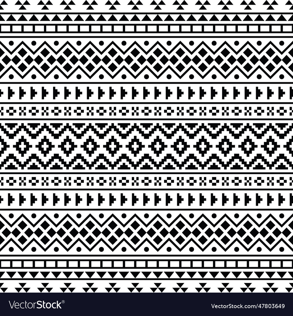 Seamless ethnic pattern with aztec navajo style Vector Image