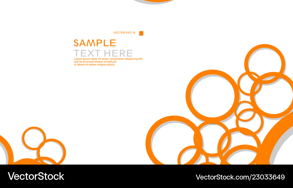 Simple Circles Background With Color Orange Vector Image
