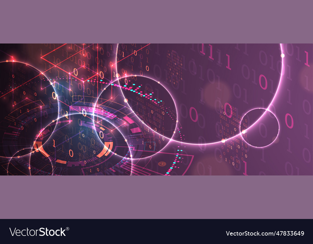 Technology background big data concept binary Vector Image