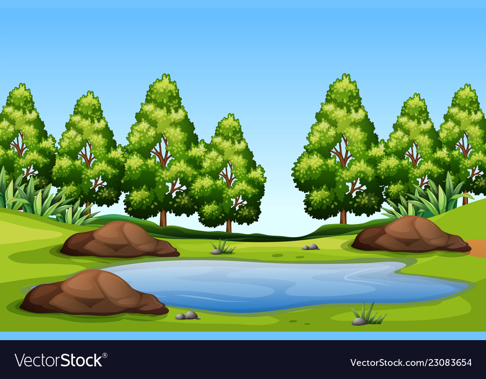 A nature green landscape Royalty Free Vector Image