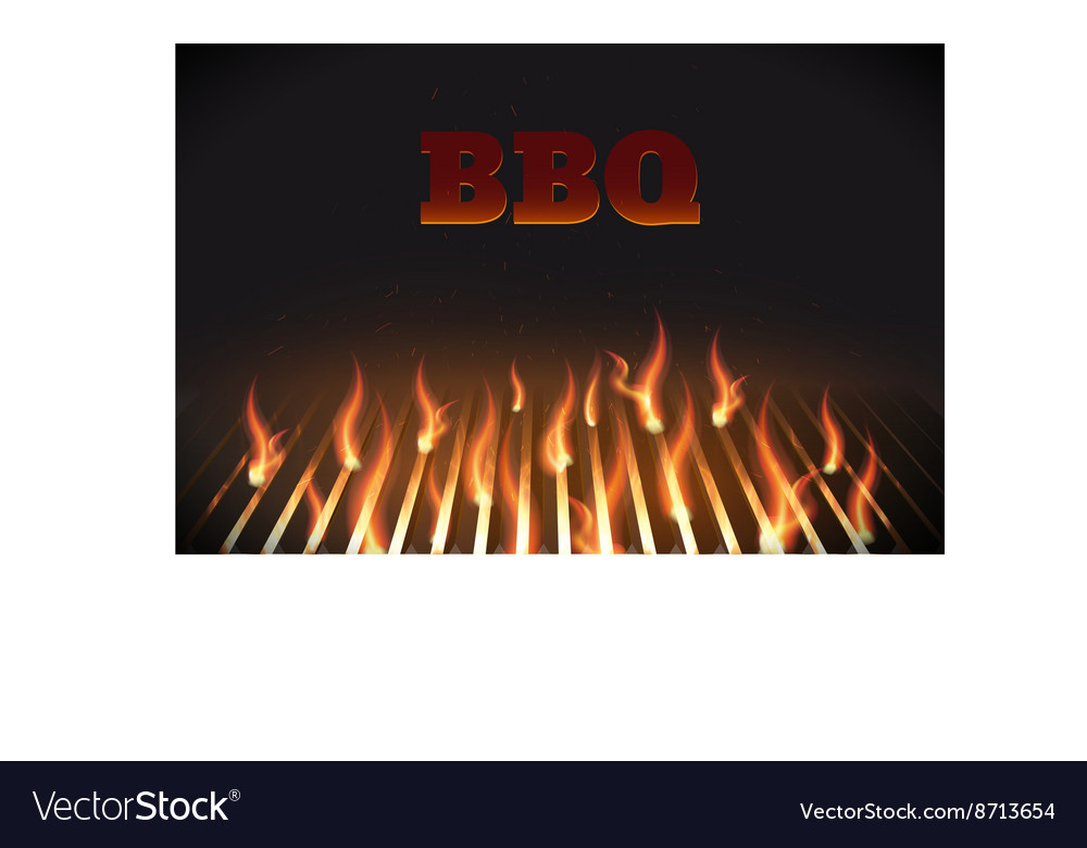 Bbq fire grille eps 10 Royalty Free Vector Image