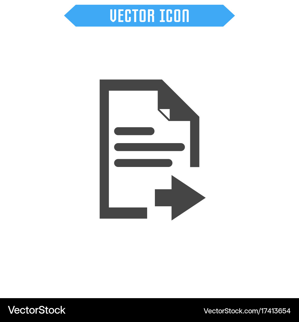 Document icon flat Royalty Free Vector Image - VectorStock