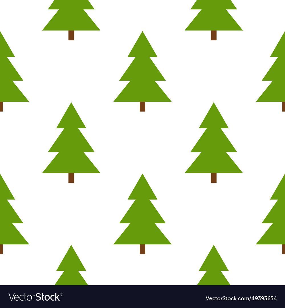 Seamless pattern template of forest pine