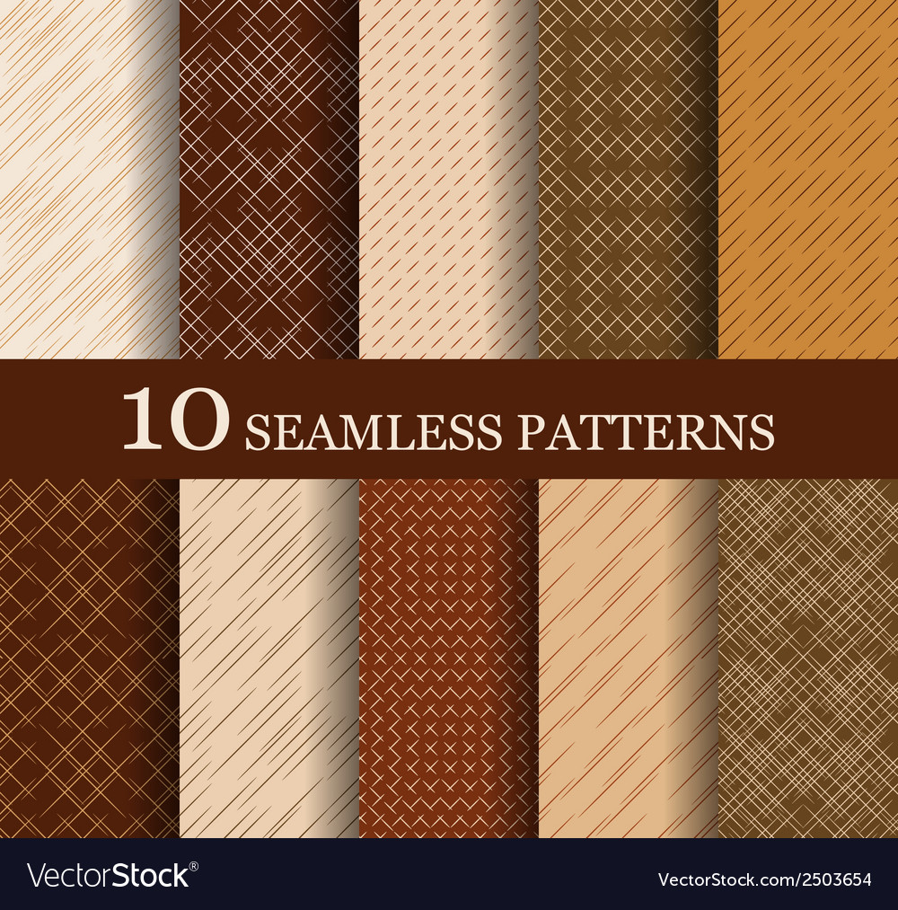 Set of 10 seamless retro