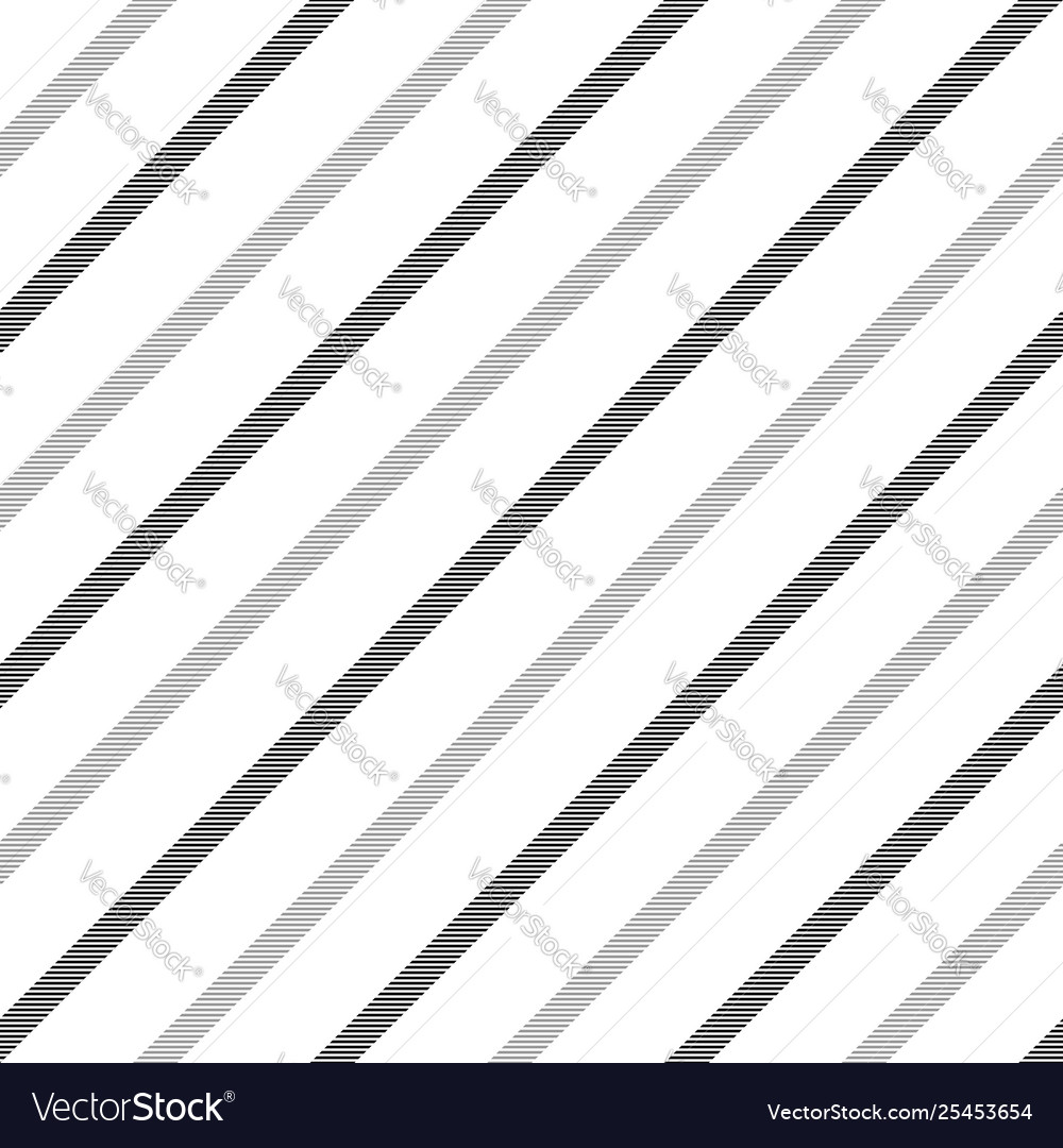 Stripes black white seamless pattern diagonal Vector Image