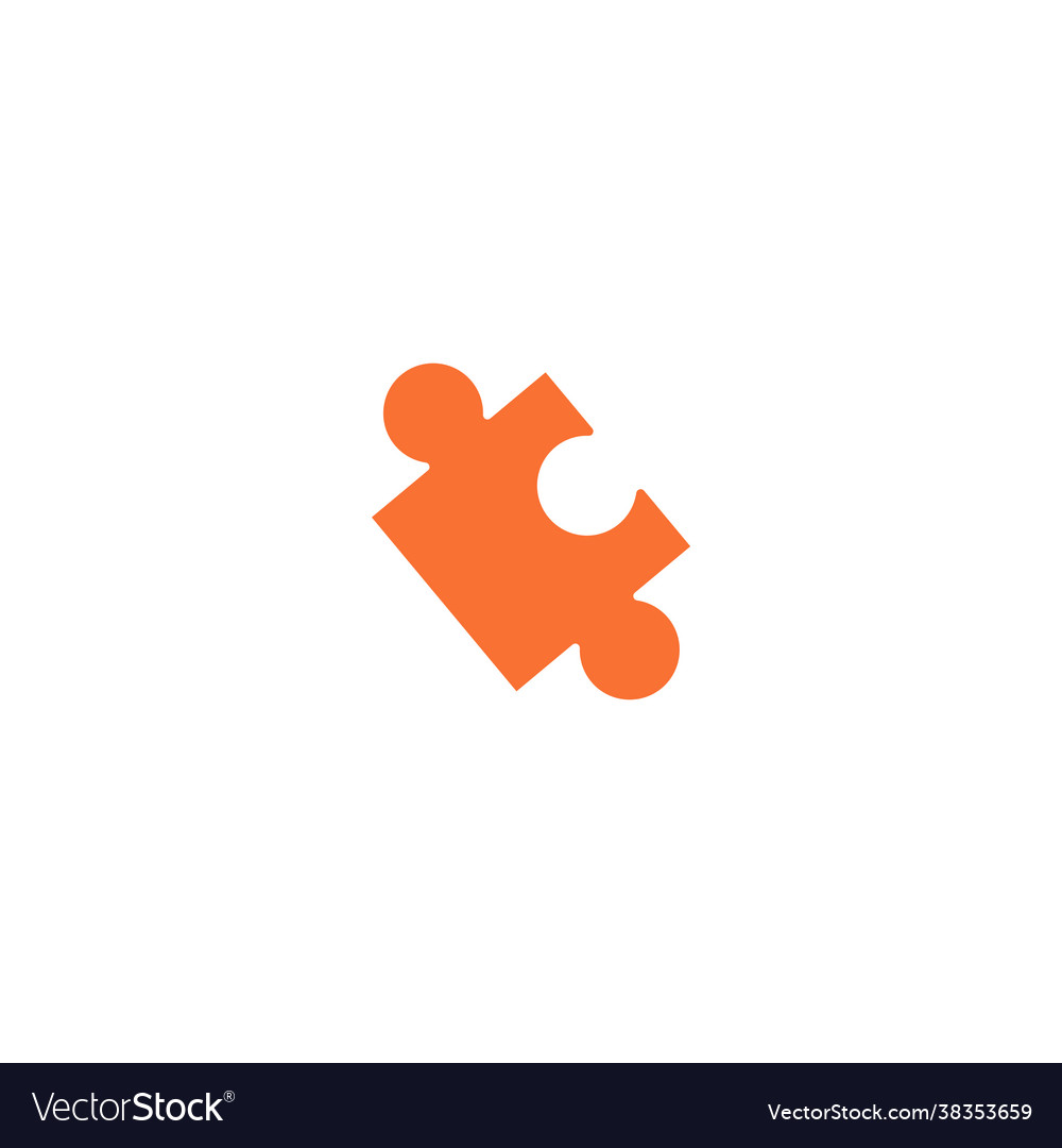 Autism puzzle icon design template isolated