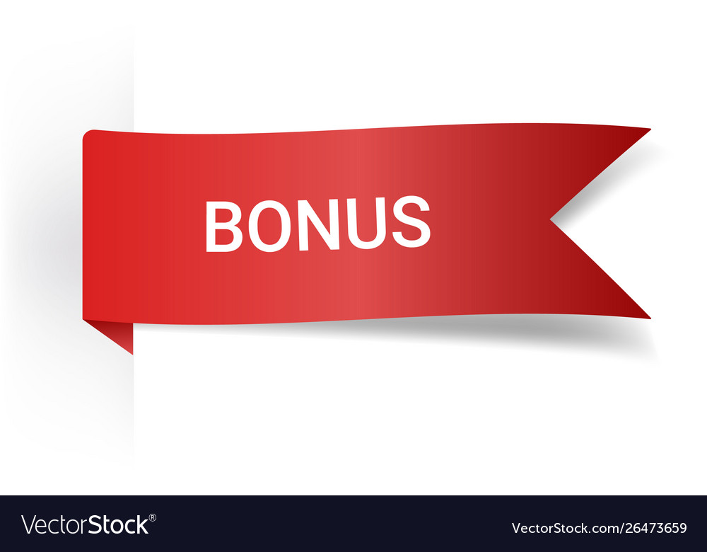 Bonus Realistic Detailed Curved Paper Banner Vector Image