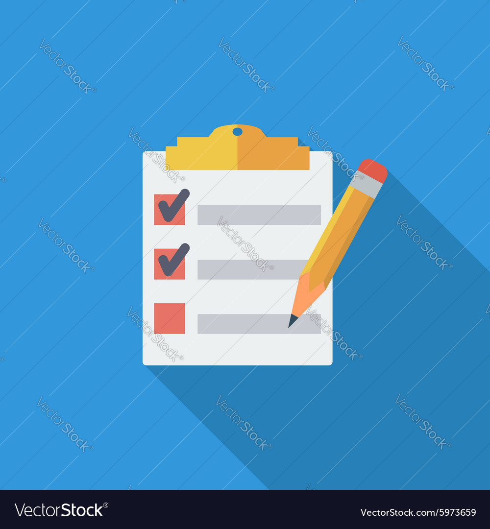 Clipboard with pen Royalty Free Vector Image - VectorStock