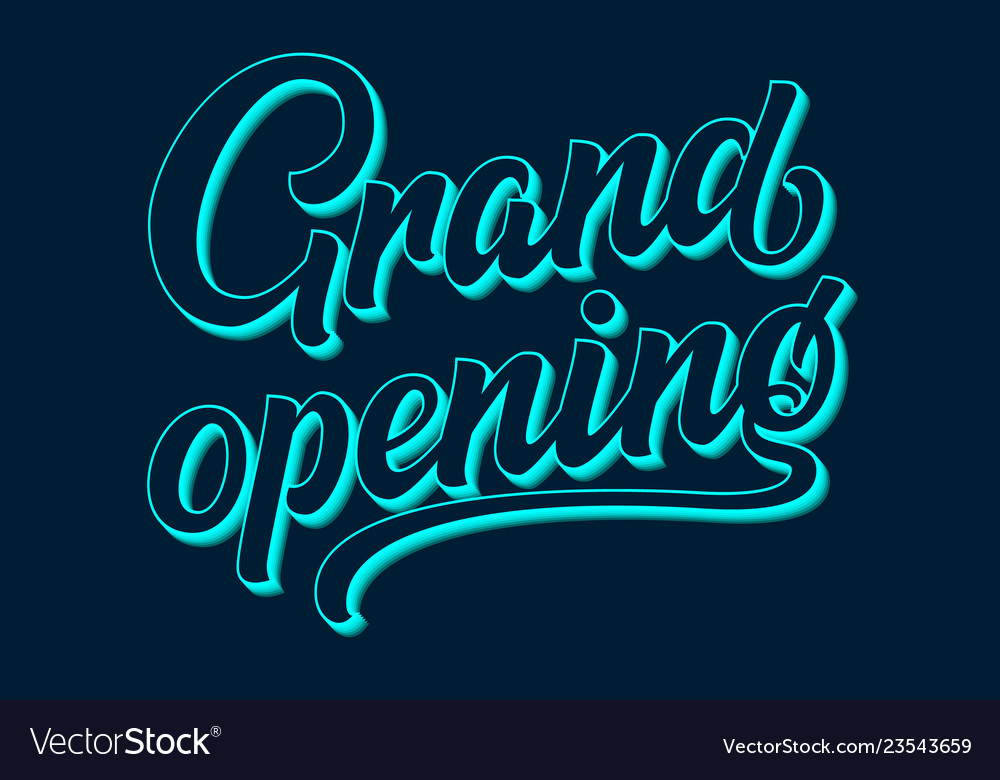 Abstract Grand Opening Luxury Modern Shape Typography, Grand