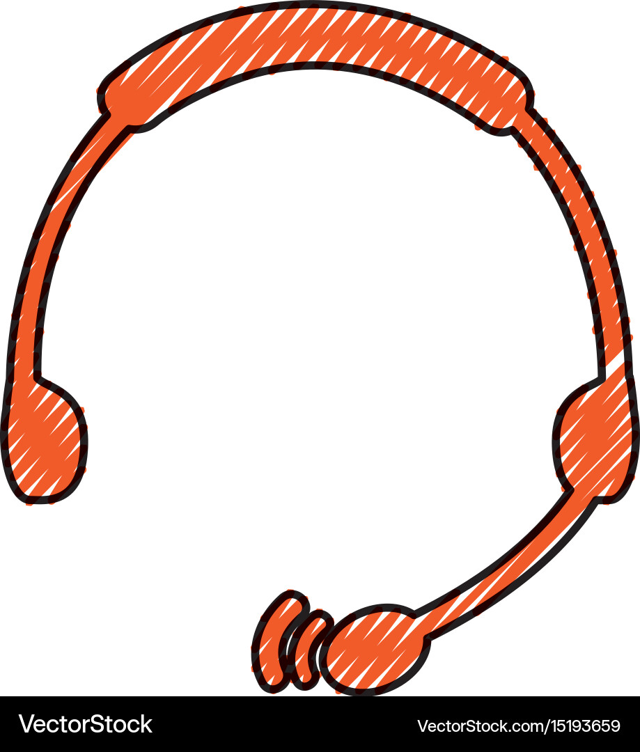 Headset device isolated icon Royalty Free Vector Image
