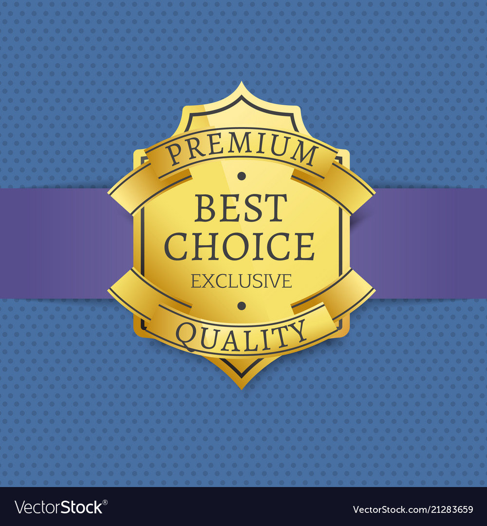 Premium quality golden label certificate design Vector Image