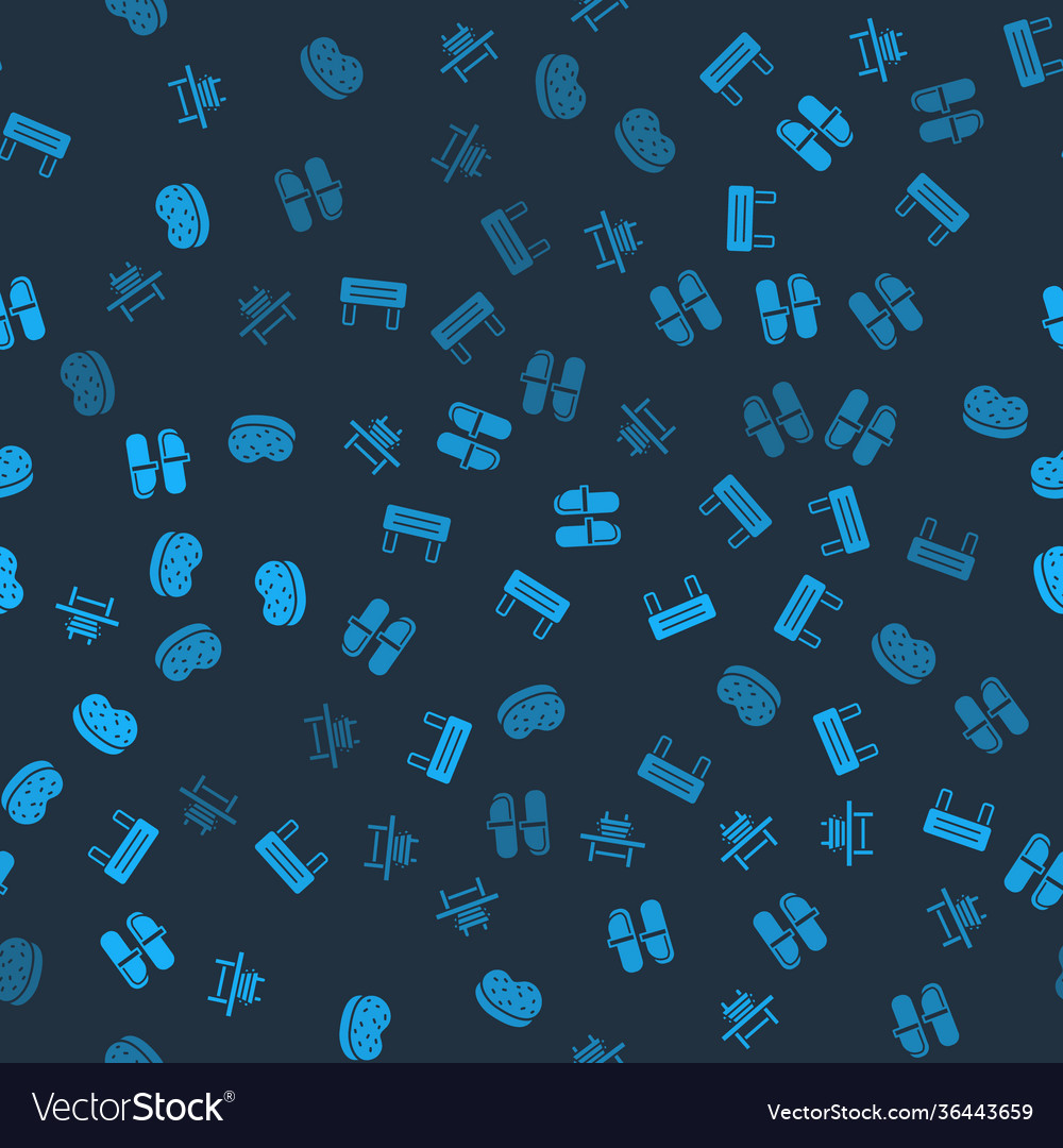 Set sauna bench with bucket wood slippers Vector Image