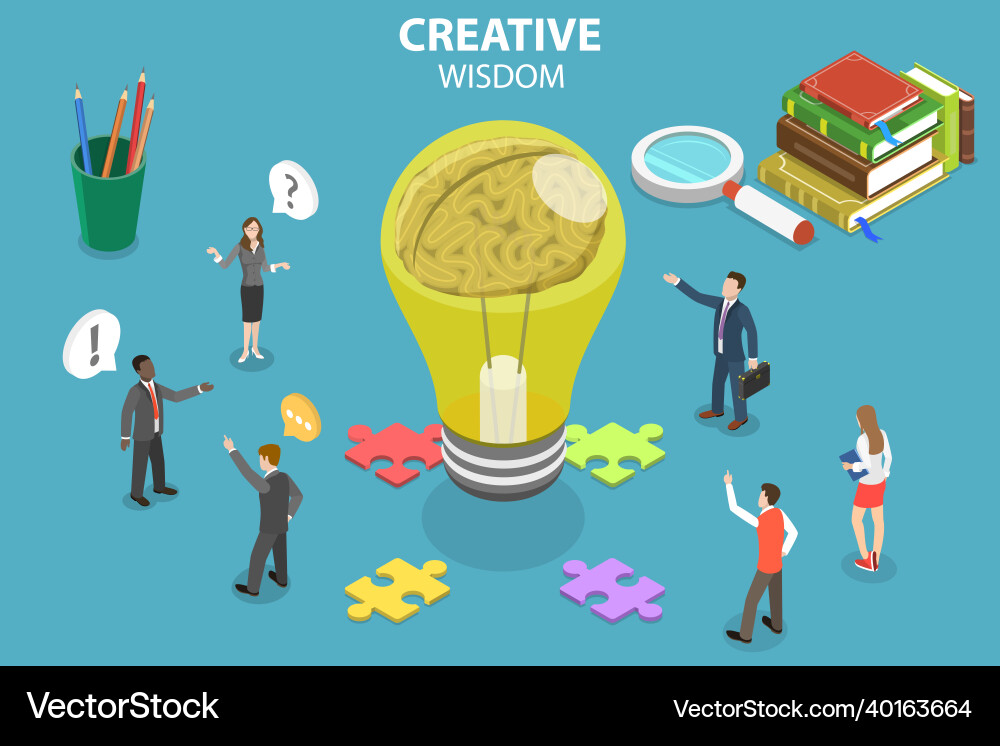 3d isometric flat conceptual Royalty Free Vector Image