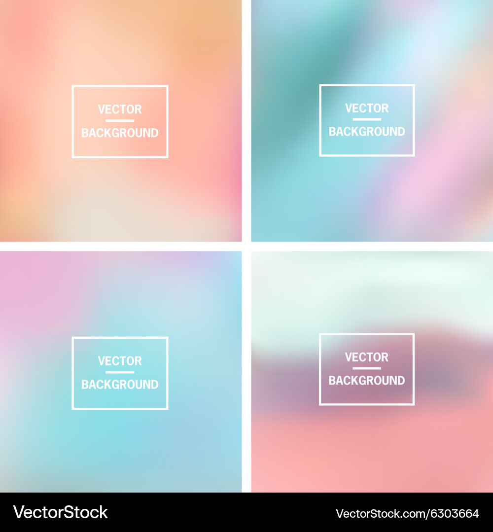 Blurred backgrounds collection Royalty Free Vector Image