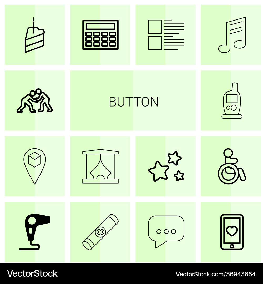 Button icons Royalty Free Vector Image - VectorStock