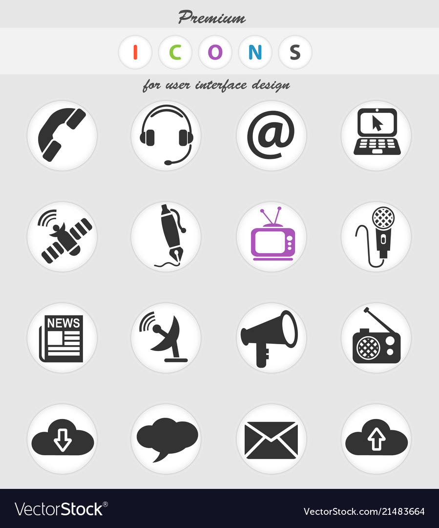 Communication icon set