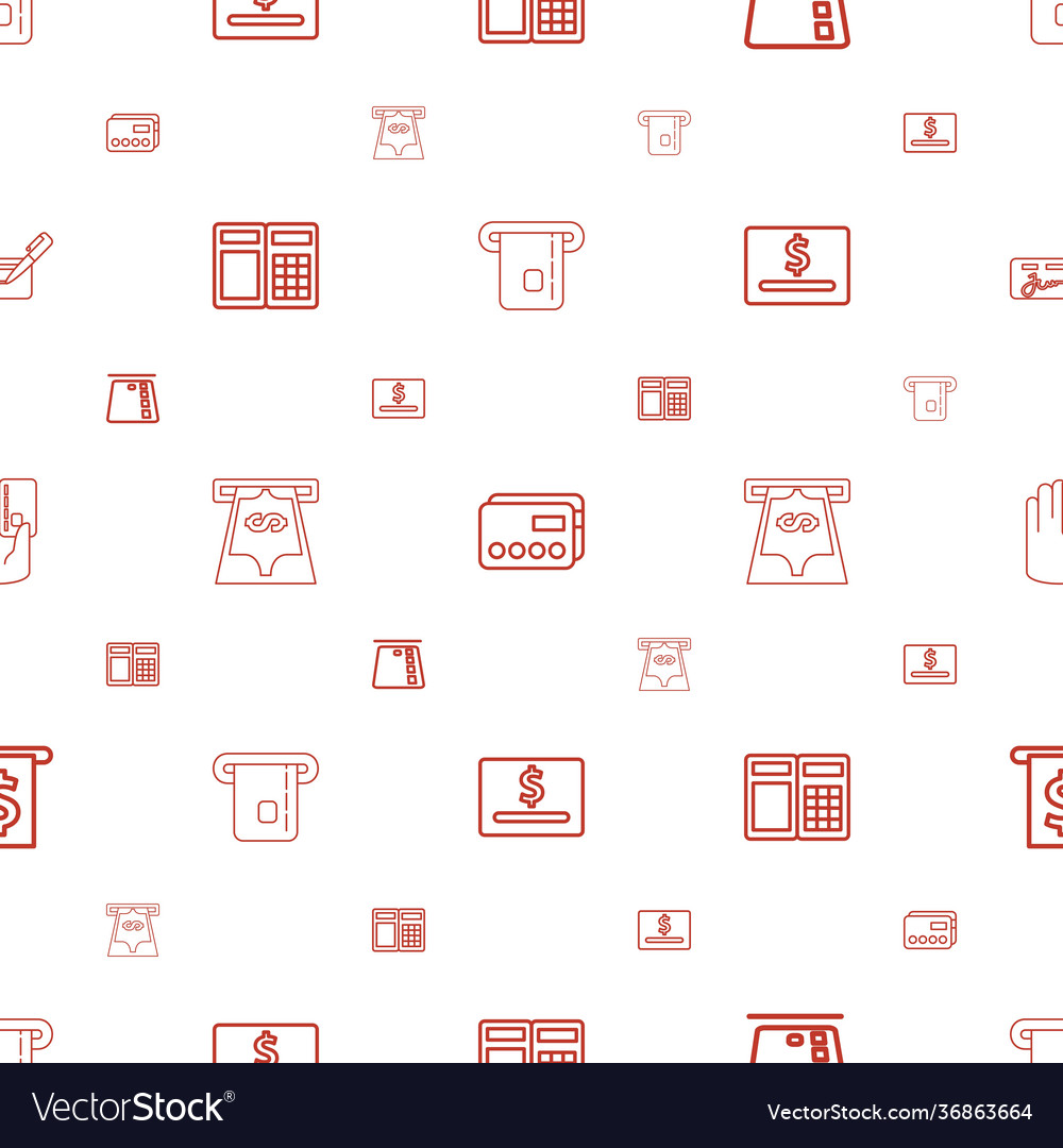 Credit icons pattern seamless white background