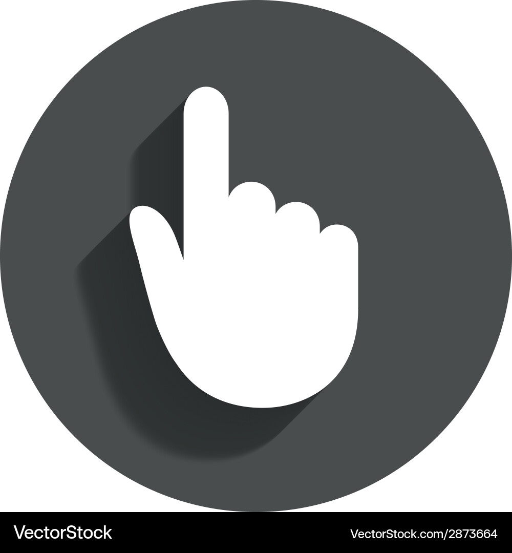 Hand cursor sign icon pointer symbol Royalty Free Vector