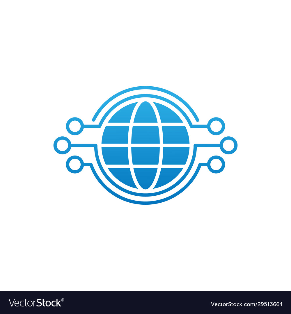 Network icon design flat symbol Royalty Free Vector Image