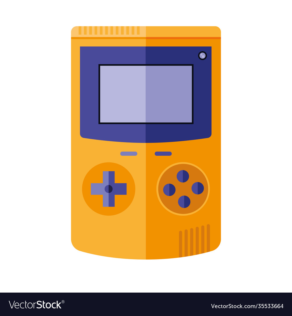 Orange videogame console isolated design Vector Image