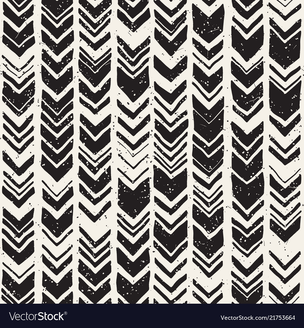 Seamless hand drawn style chevron pattern Vector Image