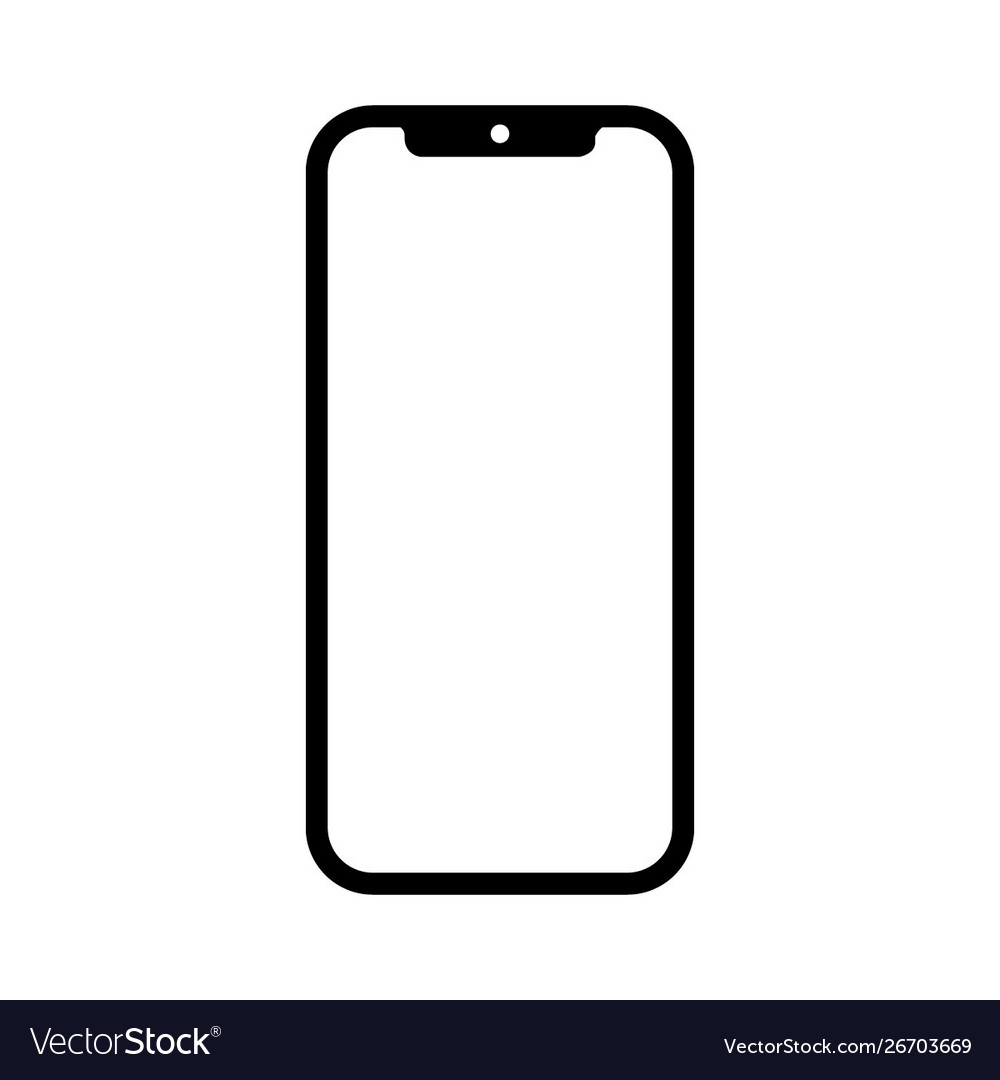 Download Black iphone x icon for web design and so Vector Image