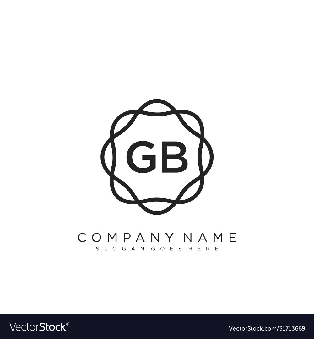 Gb initial handwriting logo design