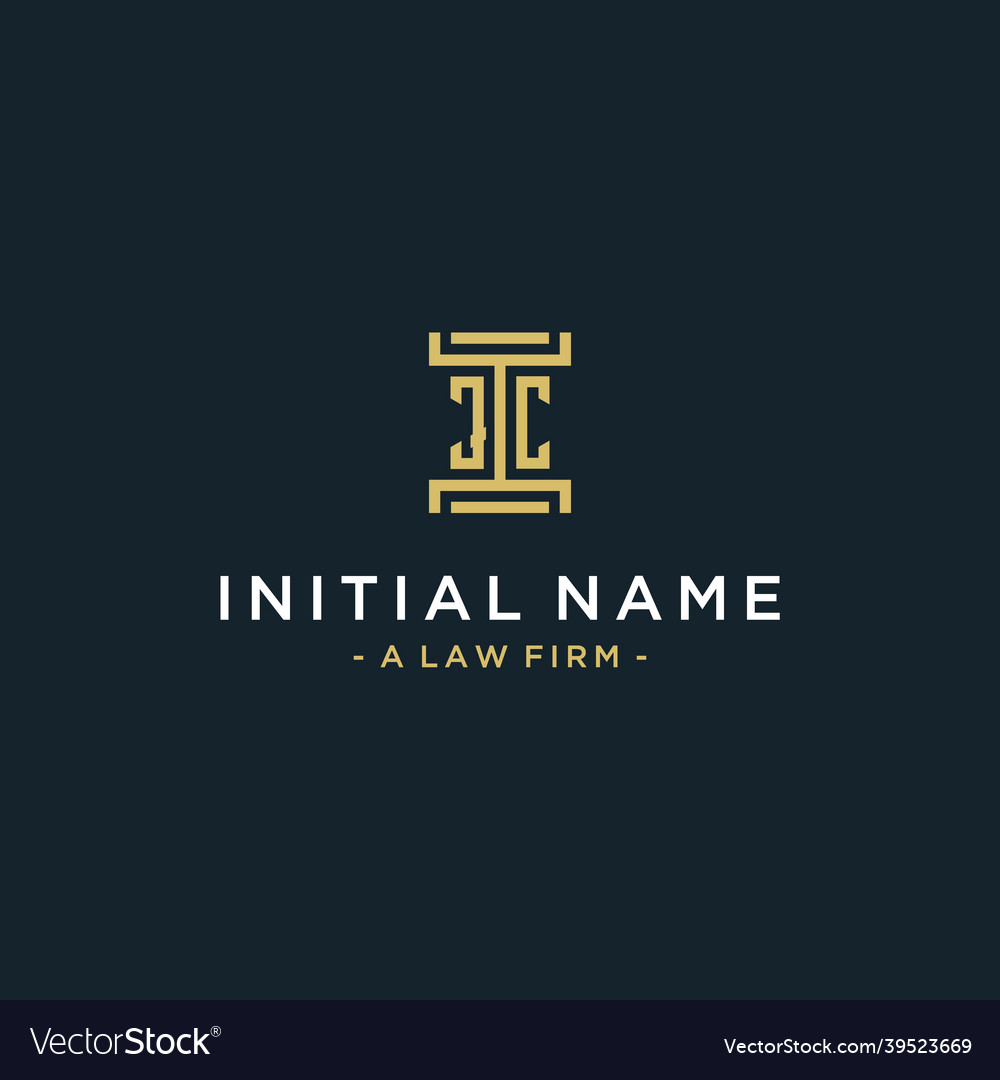 Jc initial logo monogram design for legal lawyer