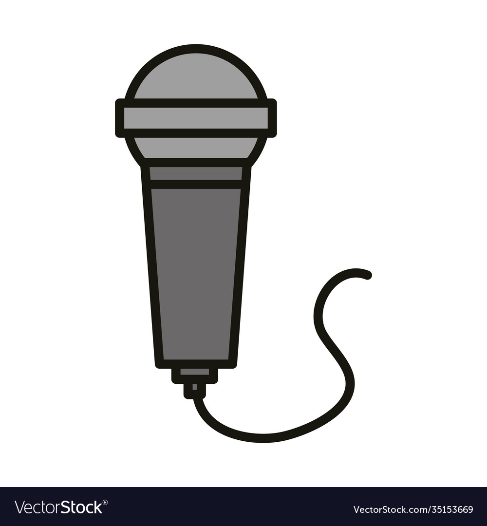 Microphone music audio voice celebration party Vector Image