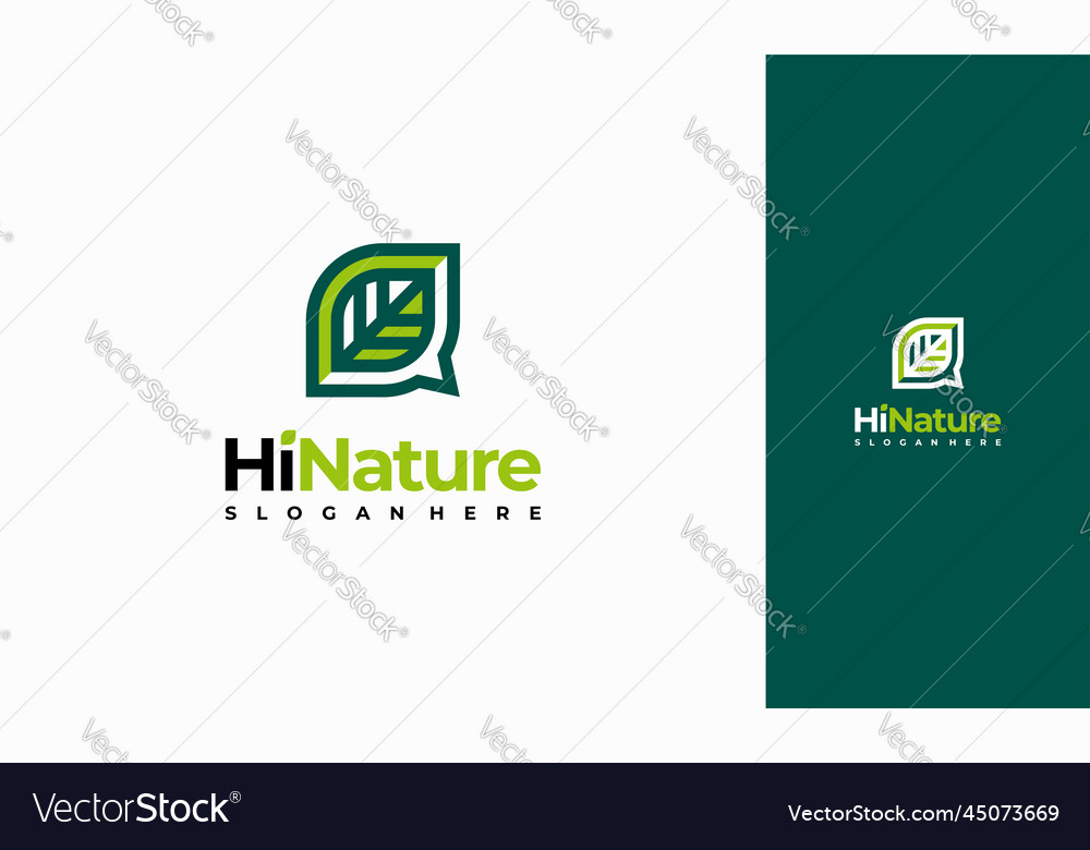 Nature Talk Logo Vorlage Design hello