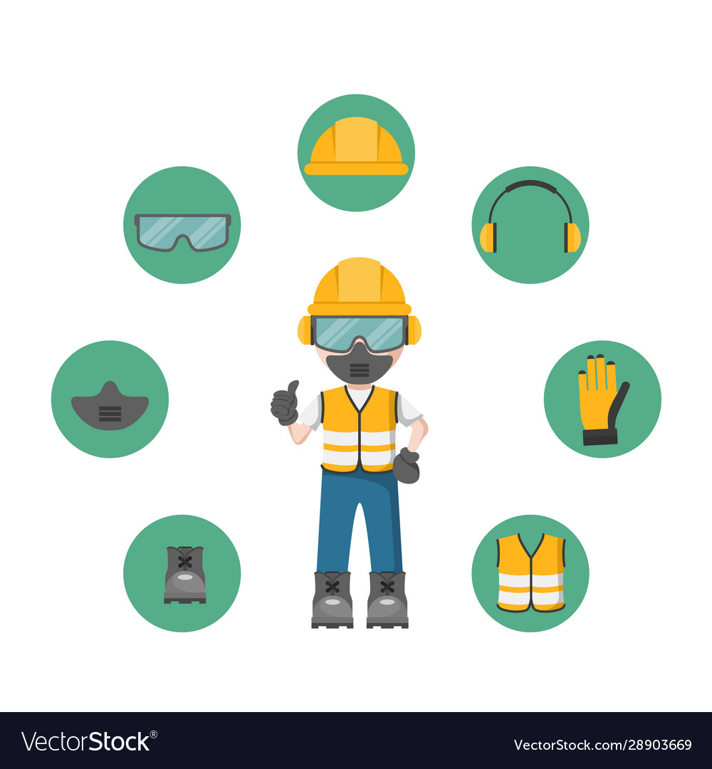 Person with your personal protection equipment Vector Image