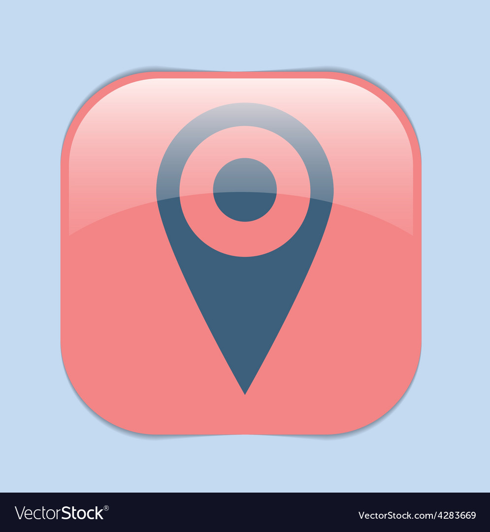 Pin location on the map Royalty Free Vector Image