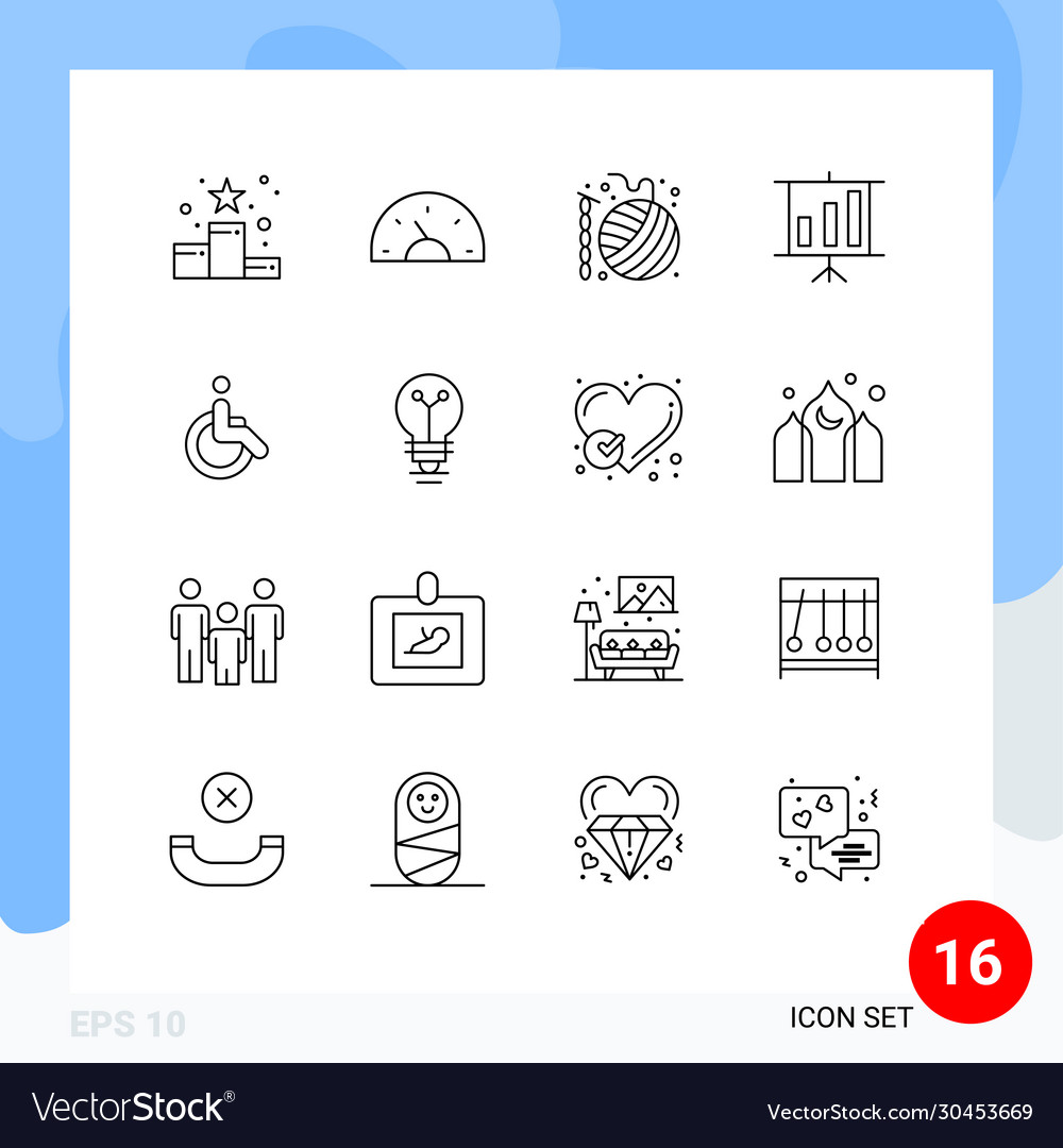 Stock-Symbol-Pack 16 Linienzeichen und Symbole