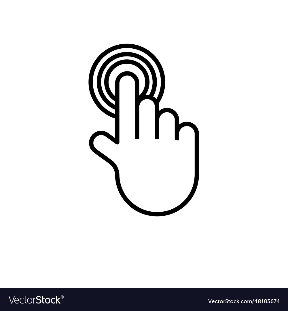 Click finger icon Royalty Free Vector Image - VectorStock