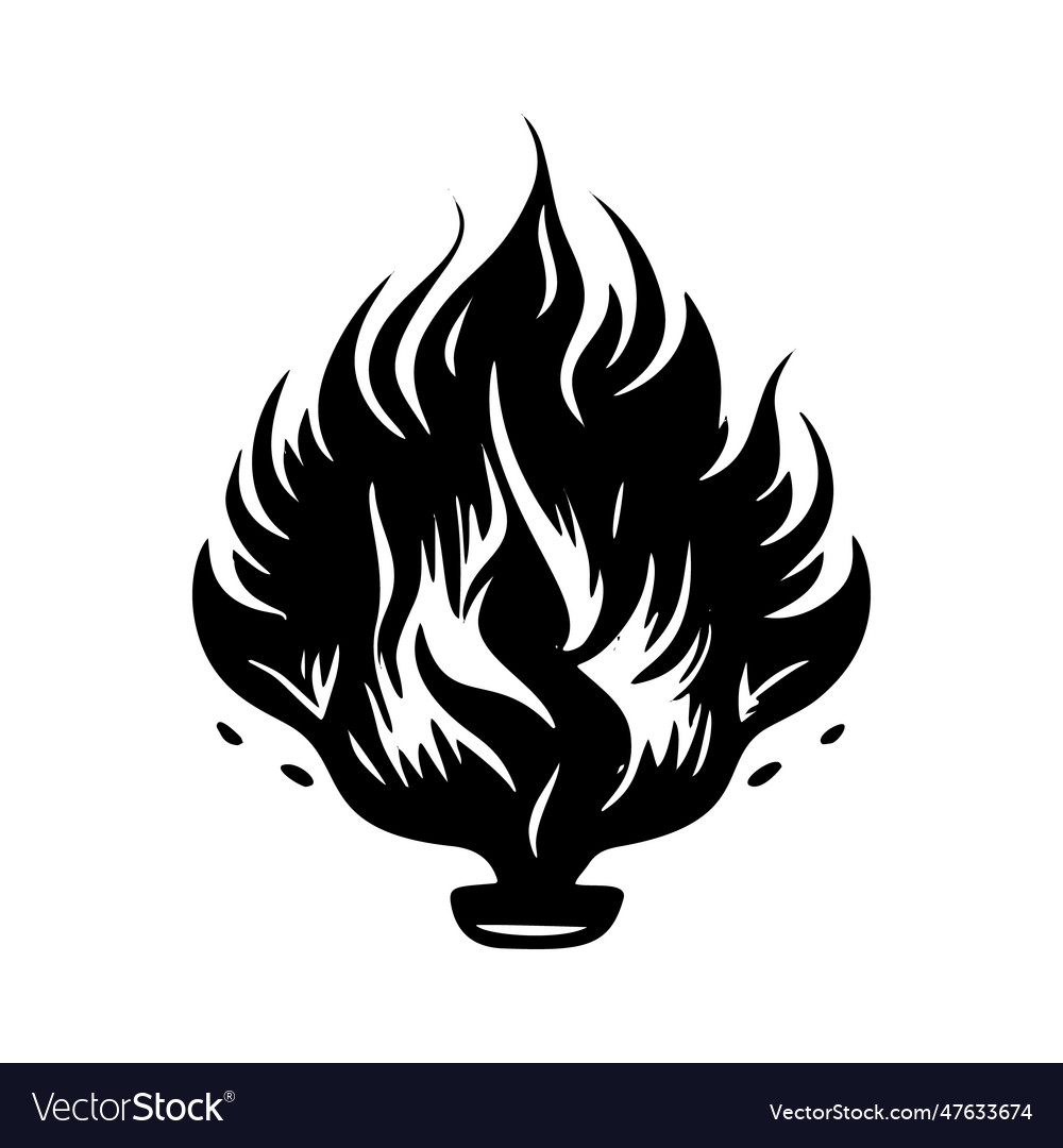 Inferno ignite - fiery symbol of power Royalty Free Vector