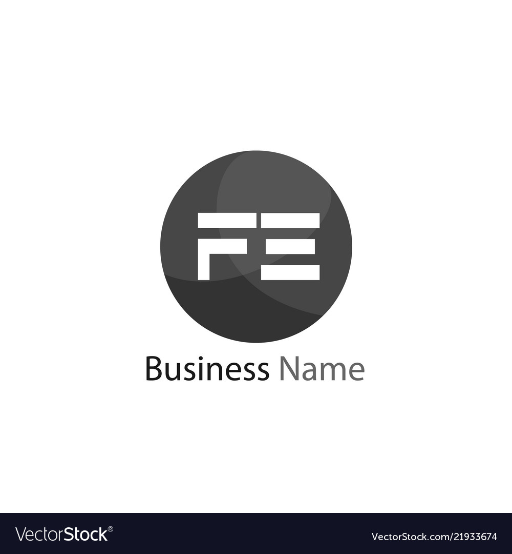 Initial letter fe logo template design