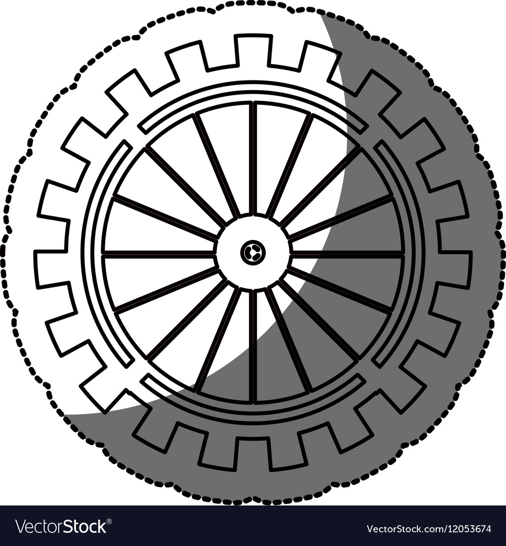 Isolated gear design Royalty Free Vector Image